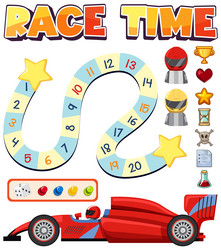 maze game template with car racing theme vector