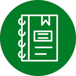 notebook line circle style icon design vector image