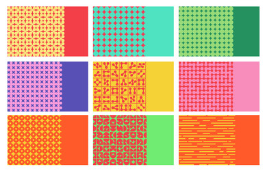 patterns with simple geometric elements vector image