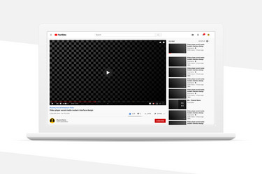 responsive design desktop web video player page vector image