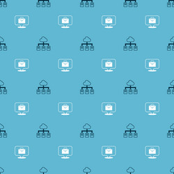set online working and on seamless pattern vector image