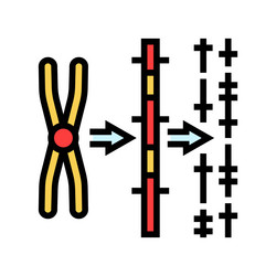 Gene therapy cryptogenetics color icon Royalty Free Vector