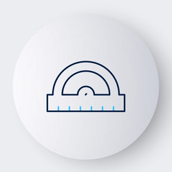 line protractor grid for measuring degrees icon vector image