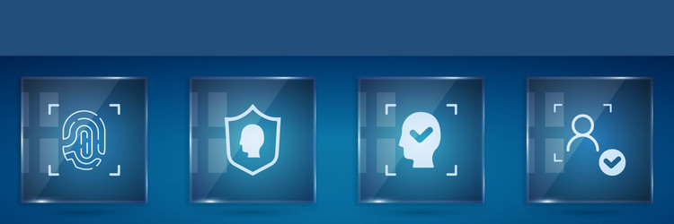 Set fingerprint user protection face recognition vector