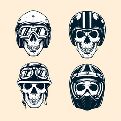 Skull Motorcycle Helmet Artwork vector