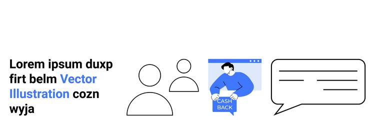 user interface elements with profile icons chat vector image