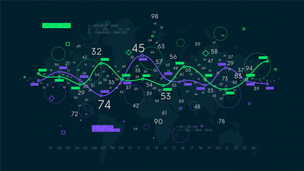 Financial graph visualization stock index vector