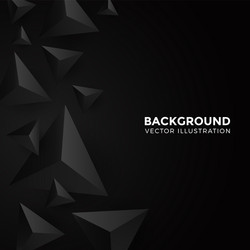 Shiny Black Triangular Background vector image