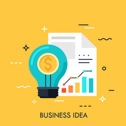 Business project round in thin Royalty Free Vector Image