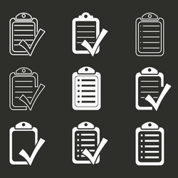 checklist icon set vector