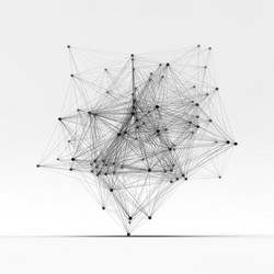 Connection structure wireframe vector