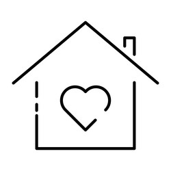 house with heart line icon design can use for web vector