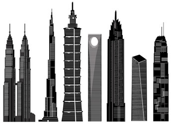 Skyscraper buildings Royalty Free Vector Image