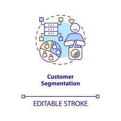 customer segmentation concept icon vector