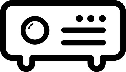 Projector line icon in flat style for apps ui vector