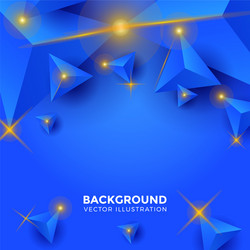 Abstract shiny blue triangle background 3d vector