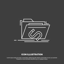 Backdoor exploit file internet software icon line vector