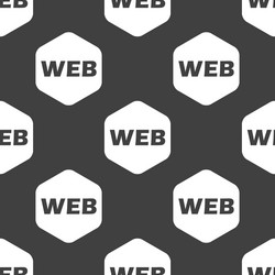 black hexagon web pattern vector image