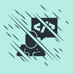 Black web design and front end development icon vector