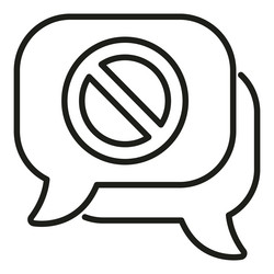 chat blacklist icon outline user data vector image