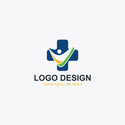 healthy medical logo design vector