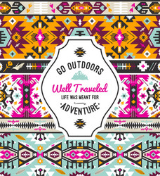 Seamless colorful pattern in tribal style vector