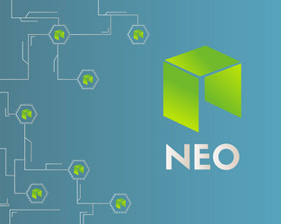 Cryptocurrency neo circuit style background vector
