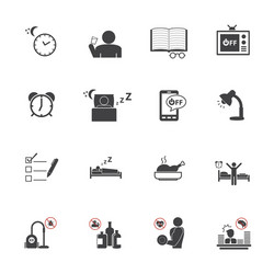 Get up early daily routine icon set vector