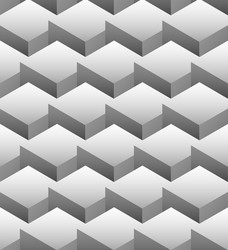 Grayscale repeatable pattern made of isometric vector