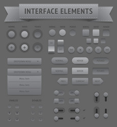 Modern UI Elements Collection vector image