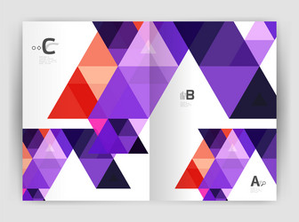 mosaic triangle annual report template vector image