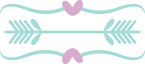 frame line and edges with hearts boho style vector image