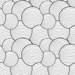 seamless pattern of intersecting circles template vector image