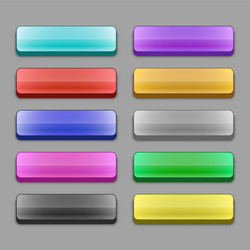 set of 3d wide web buttons vector image
