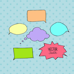set of blank speech bubbles with space for text vector image