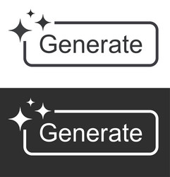 artificial intelligence generation button black vector image