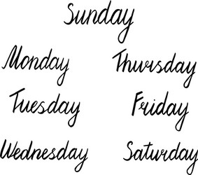 Days of the week vector