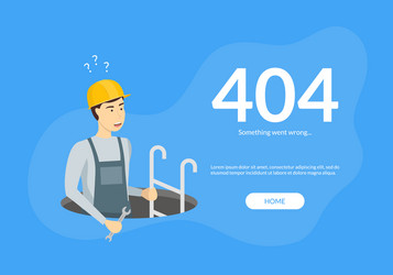 Error page not found web template vector