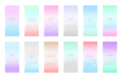 Set of soft color gradient background with 2022 vector