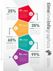 web template for vertical diagram or presentation vector