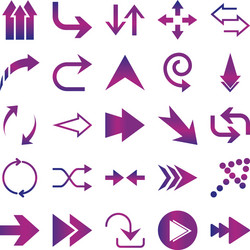 Arrows direction guide cursor web navigation icons vector