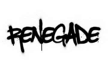 Black Renegade Graffiti Word Vector Image