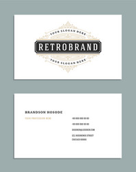 business card vintage ornament style and luxury vector