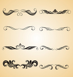 Calligraphic decorative elements Royalty Free Vector Image
