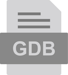 Gdb file document icon vector