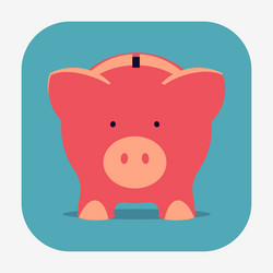 piggy bank icon vector