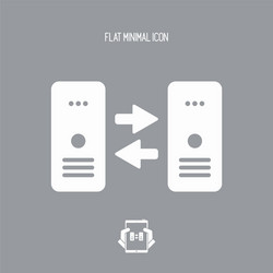 server synchronization - minimal flat icon vector image