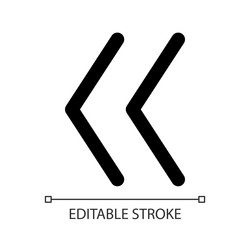 Skip to start white linear ui icon vector