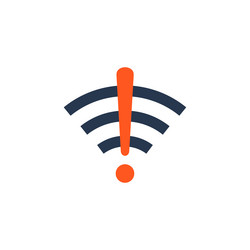 Wifi bad connection problem icon lost network vector