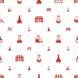 flask icons pattern seamless white background vector